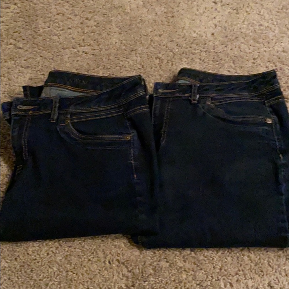 2 pairs skinny ankle Vera Wang jeans